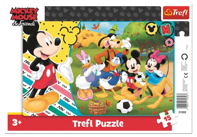 Mickey egér vidéken puzzle 15 darabos