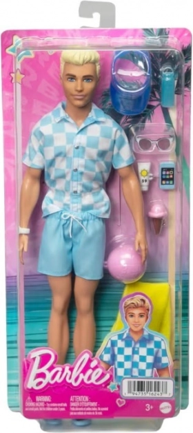 Barbie Ken a strandon – nyári baba kiegészítőkkel