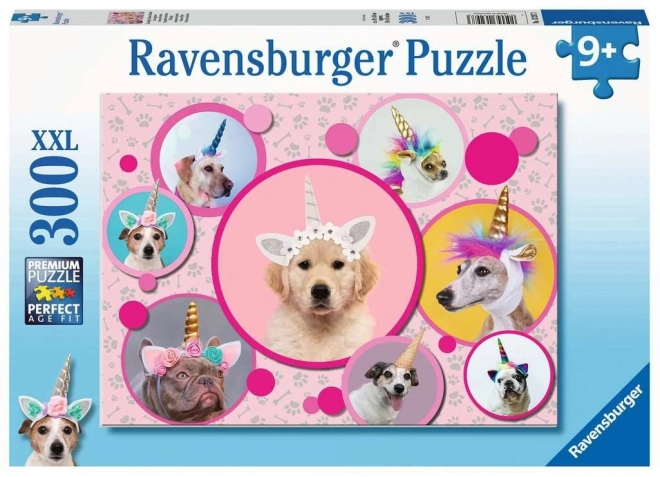 Ravensburger aranyos kutya egyszarvúak XXL puzzle - 300 darabos