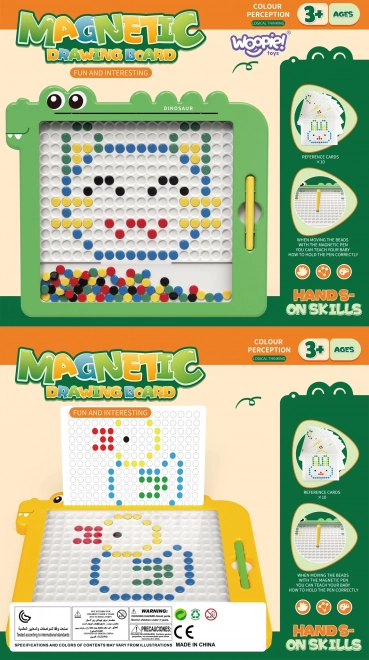 Woopie mágneses tábla gyerekeknek Montessori MagPad dinoszaurusz