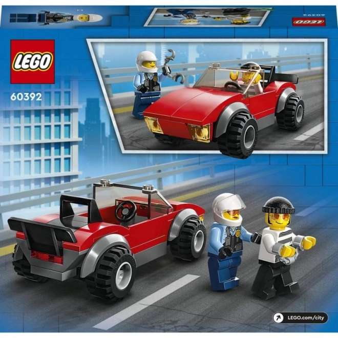Lego city rendőrmotoros autós üldözés játékkészlet