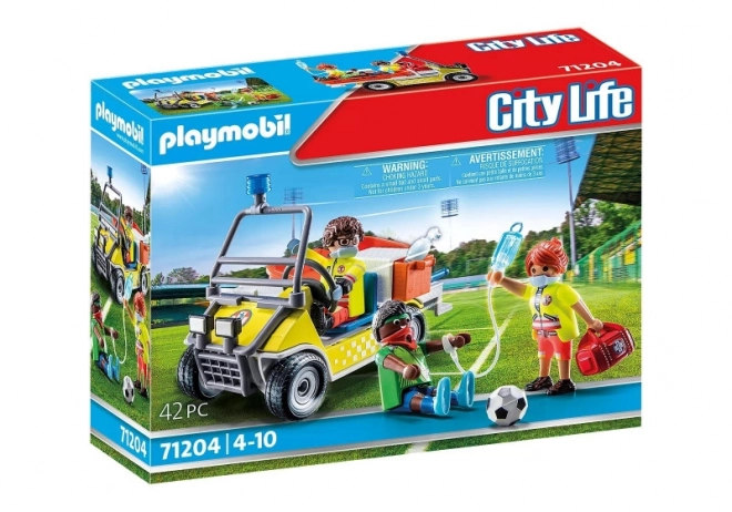 Playmobil city life játékkészlet mentőautóval