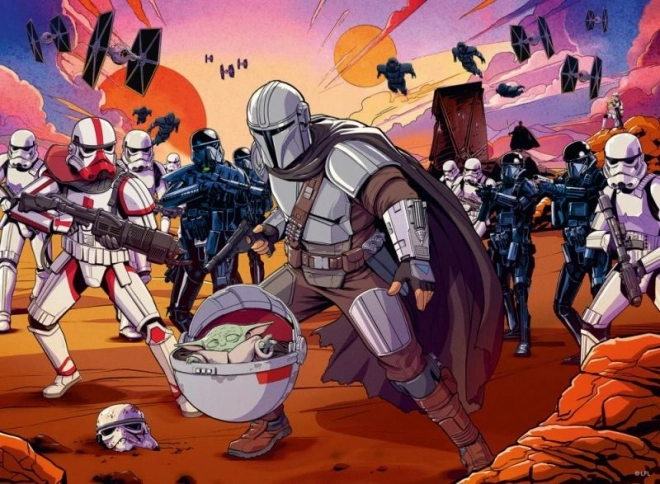 Ravensburger: mandalorian XXL puzzle 200 darabos