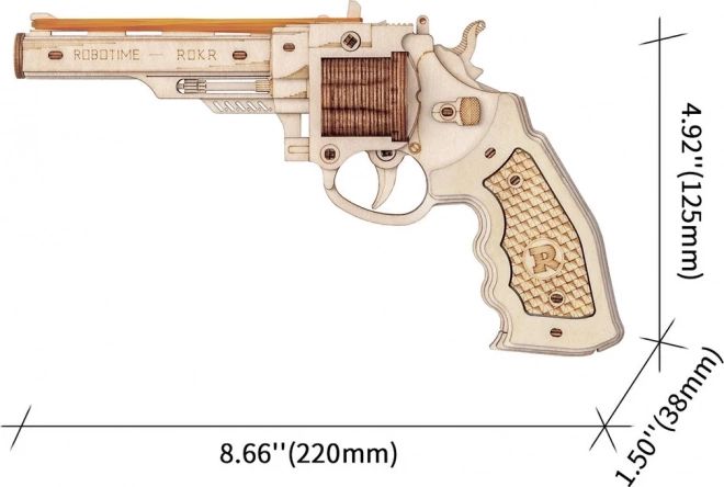 Rokr 3D fa puzzle Revolver Corsac M60, 102 darab