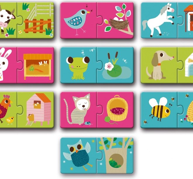 Djeco állatok házai puzzle