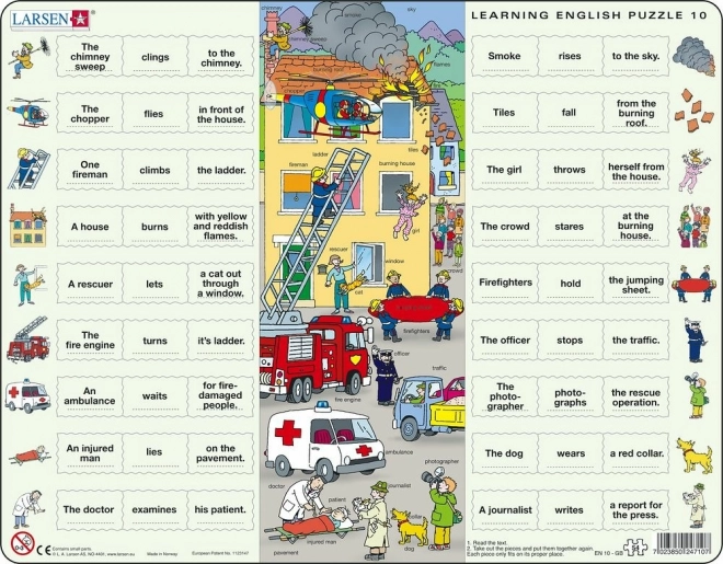 Larsen angol tanuló puzzle: Mentők, 54 darab