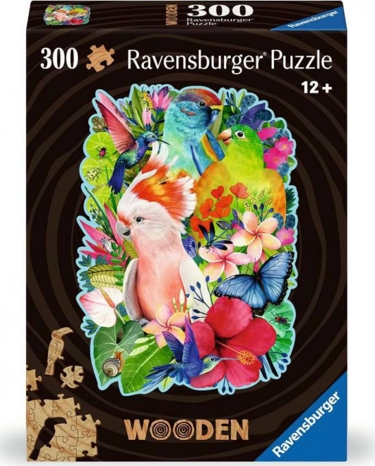 Ravensburger fa puzzle - gyönyörű madarak, 300 darab