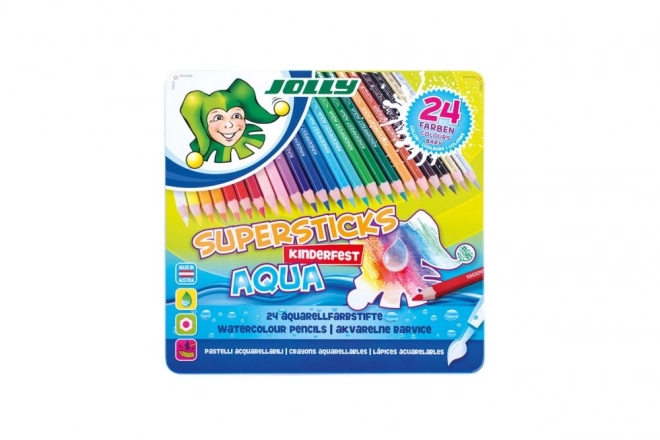 Supersticks Aqua Színes Ceruzák 24 Szín Fém Dobozban