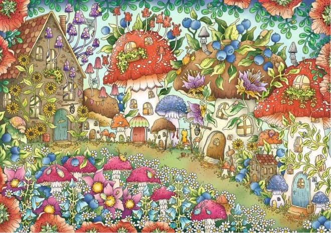 Ravensburger puzzle bájos gombaházak virágos réten 1000 darabos