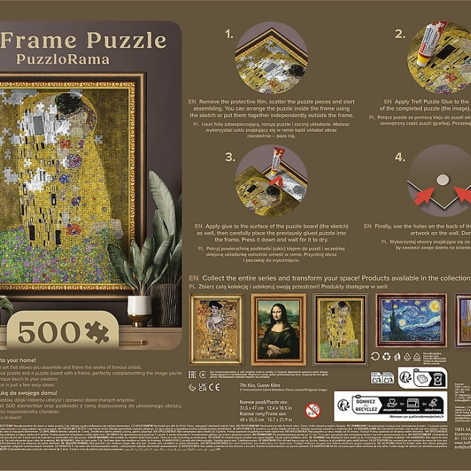 TREFL Puzzle Csók 500 darabbal és kerettel