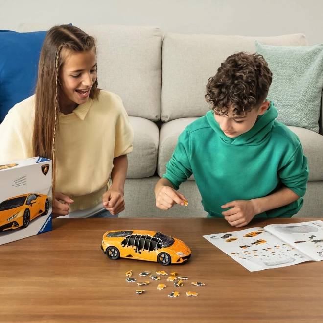 Lamborghini Huracán Evo narancssárga puzzle 108 darab