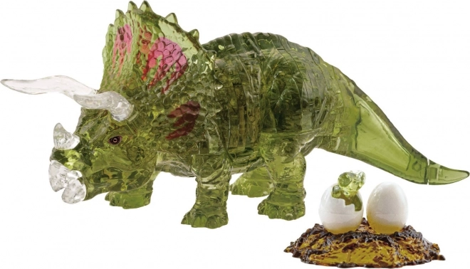 3D kristály kirakó Triceratopsz borjúval