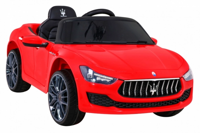 Maserati Ghibli akkumulátoros gyermekautó piros + Távirányító + Lassú indítás + EVA + MP3 USB + LED világítás
