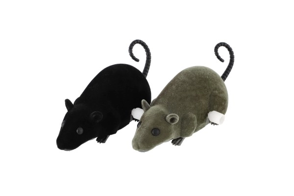 Kulccsal hajtható plüss egér 12 cm