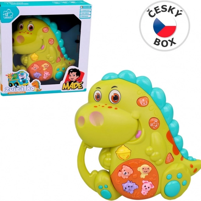 Dinoszaurusz zongora fénnyel és hangokkal