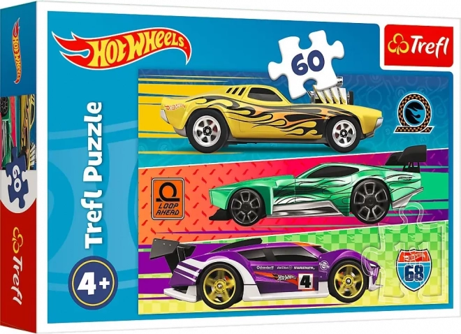 Hot Wheels versenypályás puzzle 60 darabos