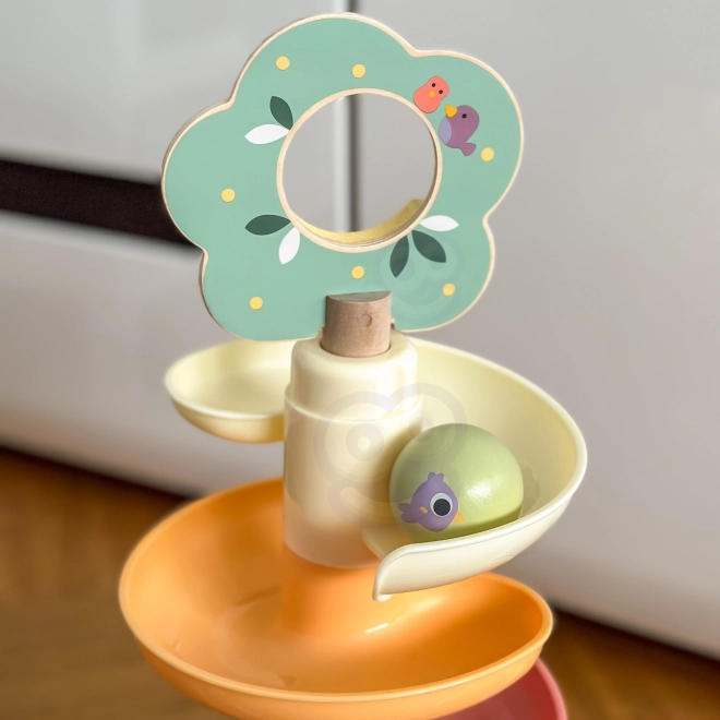 Fa golyópálya Xilofonnal Tooky Toy 44 db