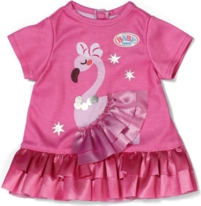 Baby born ruhácska flamingóval, 43 cm-es babához