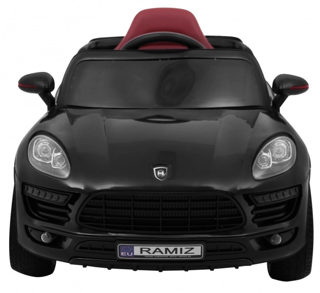 Turbo-S akkumulátoros autó gyerekeknek fekete + távirányító + lassú indítás + EVA kerekek + MP3 rádió