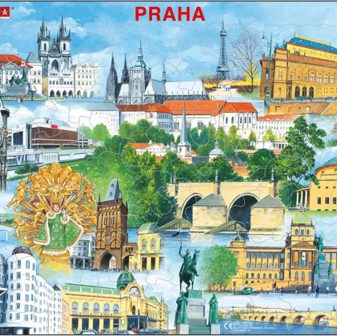 Prága nevezetességei puzzle 66 darabbal