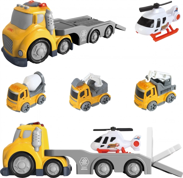 WOOPIE City Truck sárga vontatókocsi világító- és hangeffektusokkal
