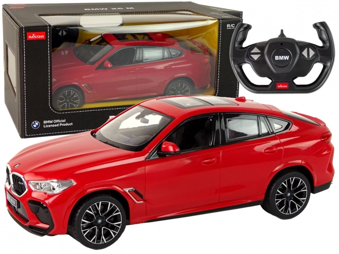 Távirányítós autó BMW X6 M piros