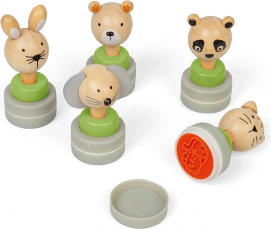 Bigjigs Toys állatfigurás fa bélyegzők