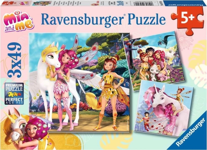 Ravensburger puzzle Mia és én 3 x 49 darabos