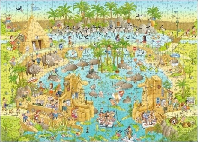 Heye puzzle őrült ZOO: Nílusi kiállítás 1000 darabos