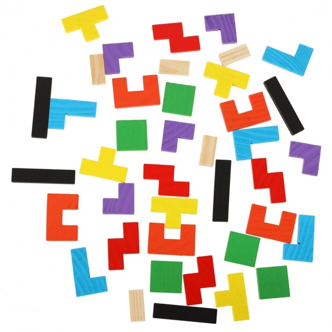 Fa tetris puzzle 40 darabos készlet