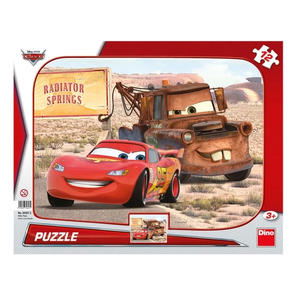 Autós puzzle Blesk és Matuka 12 darabos készlet