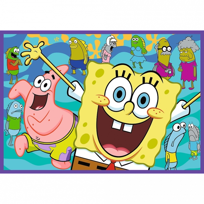 Puzzle 4x250 Őrült világ Sponge Bob
