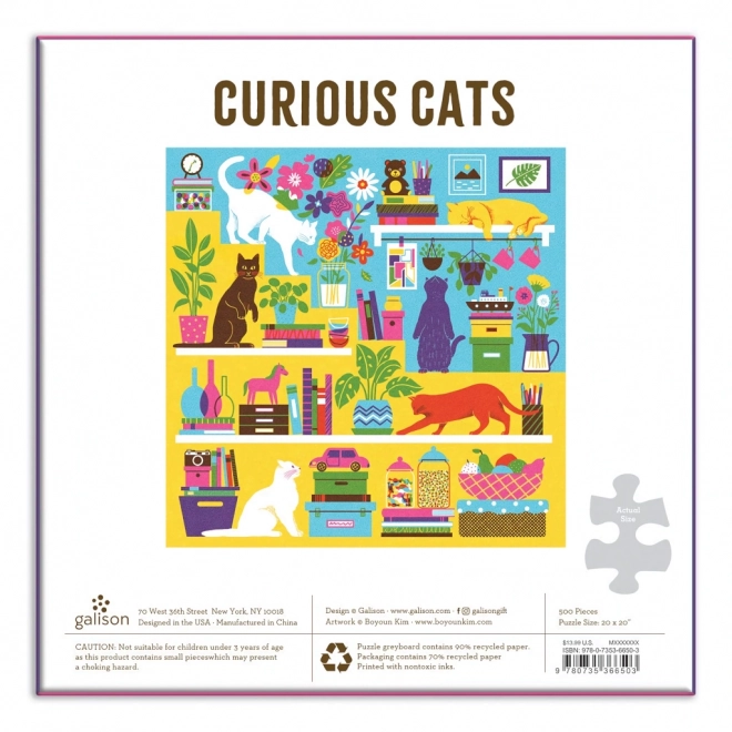 Curious Cats családi puzzle 500 darabos