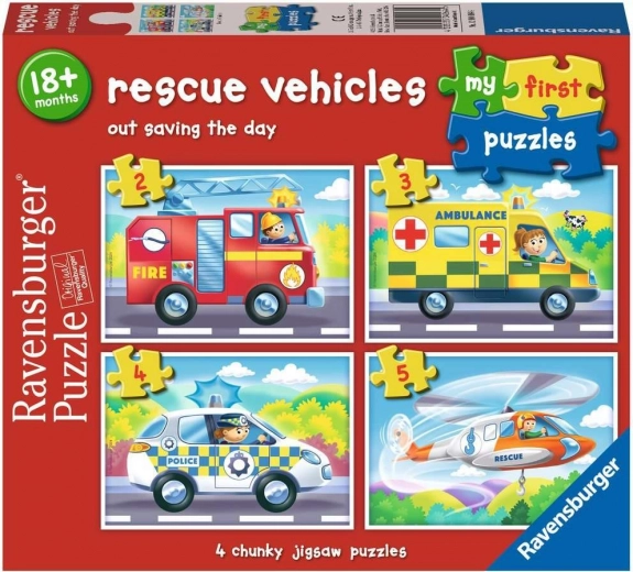 Ravensburger Az első puzzle-jeim: Mentőjárművek 4 az 1-ben