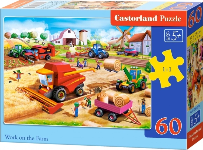 Castorland puzzle Munka a farmon 60 darabos