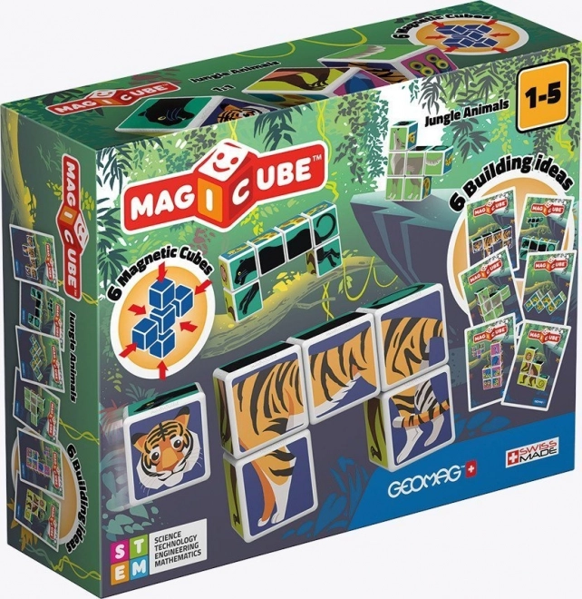 Geomag magicube dzsungel állatok mágneses kockák