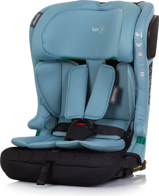 Chipolino luxus biztonsági autósülés i-Size 76-150cm Isofix, pasztellkék és zöld