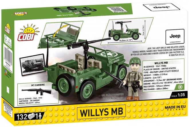 Cobi II. világháborús Willys MB D-nap modell, 1:35