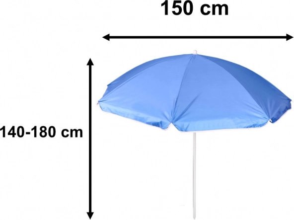 Állítható összecsukható napernyő UV védelemmel, 150 cm kék