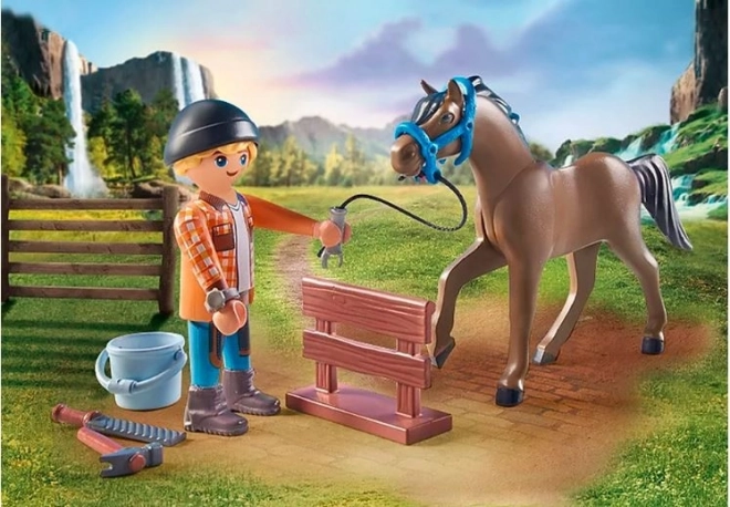 Playmobil lovas szett: kovács Ben és Achilles