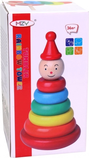 Fa karikák pálcikán 17 cm
