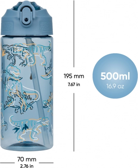 Tritán üveg dinoszaurusz mintával BAAGL 500 ml