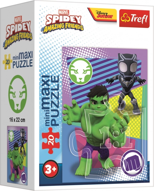 Trefl puzzle csodálatos Pókember: Hulk és Fekete Párduc 20 darabos