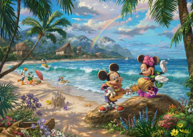 Minnie és Mickey Hawaii Puzzle 1000 darabos készlet