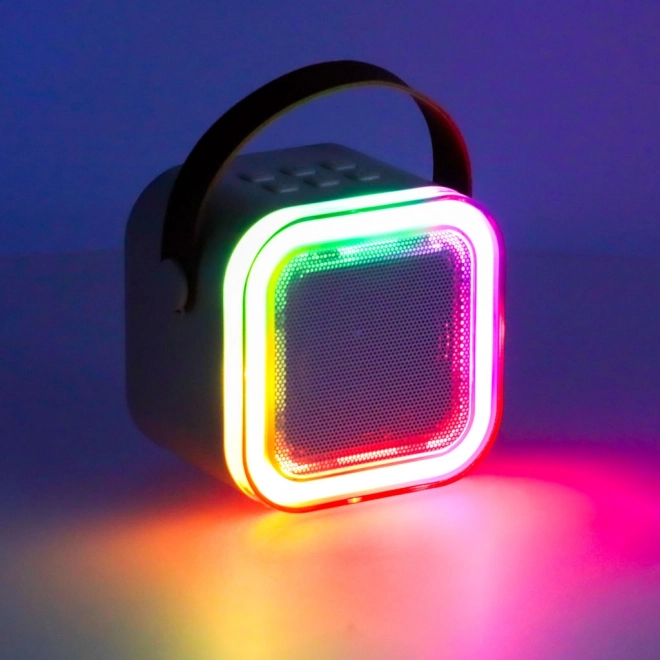 Rózsaszín bluetooth karaoke szett mikrofonnal és hordozható hangszóróval