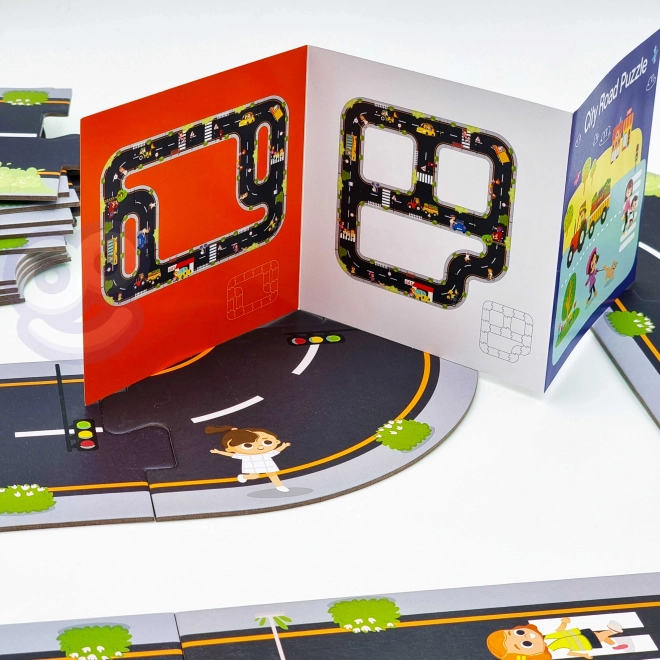 Woopie Green városi puzzle gyerekeknek - Autópálya