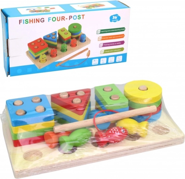 Fa gyermek puzzle halakkal
