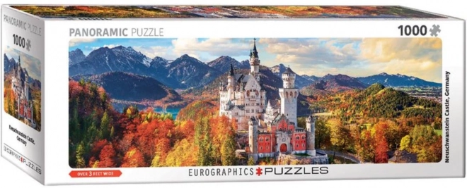 Panoráma puzzle Neuschwanstein kastély 1000 darabos