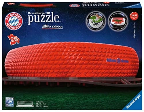 Ravensburger éjszakai 3D puzzle Allianz Arena, München 242 darabos