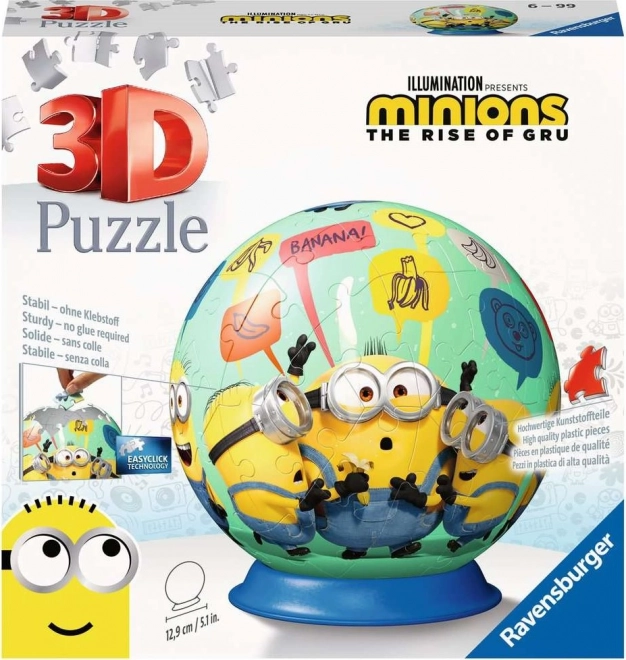 Ravensburger 3d puzzle gömb Minyonok 2: Gru színre lép 72 darab